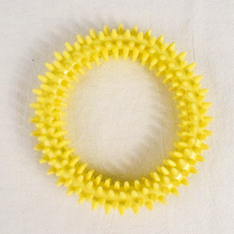 Cute Pet Toy Dog Chew Toy Ring Shape Non Toxic Portable Safe Cleaning Tooth Toy Pets Tool Random Color Dropshipping