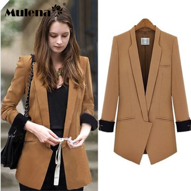 Women' Suits & Blazers Mulena Turn-down Sleeves Solid Coats Women Khaki Black Pockets Warm Coat Suit Collar Slim Blends
Women' Suits & Blazers Mulena Turn-down Sleeves Solid Coats Women Khaki Black Pockets Warm Coat Suit Collar Slim Blends