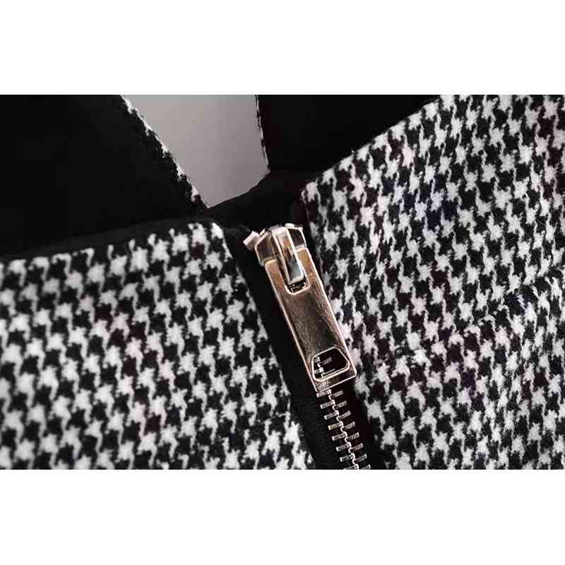 Sexy Black white Check Plaid Pad Chest pad Spaghetti Strap Women Dress Ladies Bodycon Sleeveless Mini Party Sling 210429