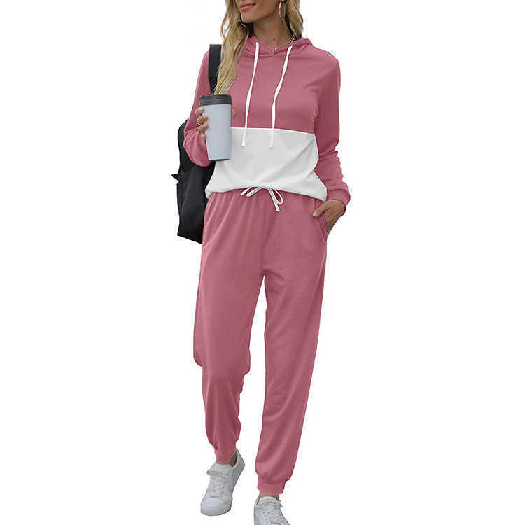 Designers Women Clothes tracksuits Autumn and winter new 2021 fashion loose leisure color matching Hoodie suit sports jogging suits S-5XL
