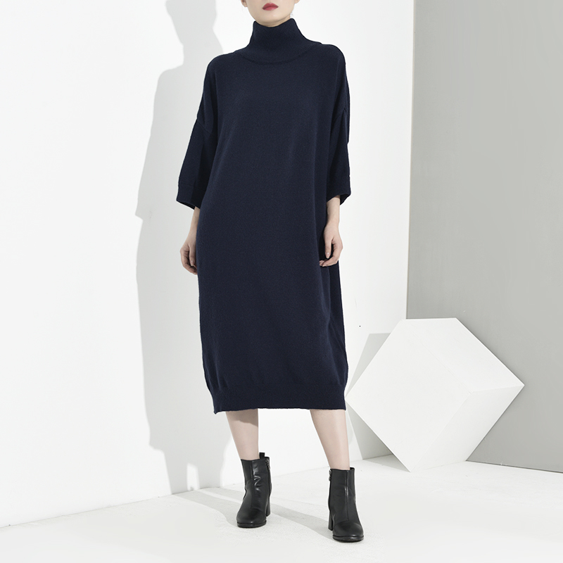 2021eam women black long big size knitting dress new high collar long sleeve loose fit fashion tide spring autumn 2021 1k122, Black;gray
2021eam women black long big size knitting dress new high collar long sleeve loose fit fashion tide spring autumn 2021 1k122, Black;gray