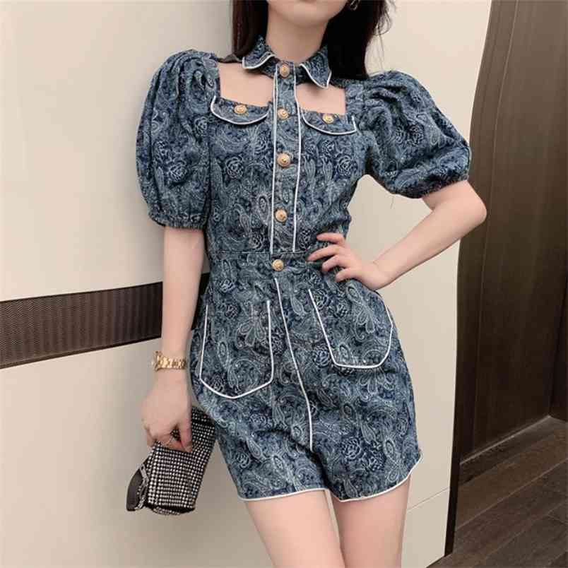Elegant Denim Jumpsuits Women Playsuits Summer Fashion Puff Sleeve Rompers Female Casual Overalls Wide leg Short Pants 210519, Photo color
Elegant Denim Jumpsuits Women Playsuits Summer Fashion Puff Sleeve Rompers Female Casual Overalls Wide leg Short Pants 210519, Photo color