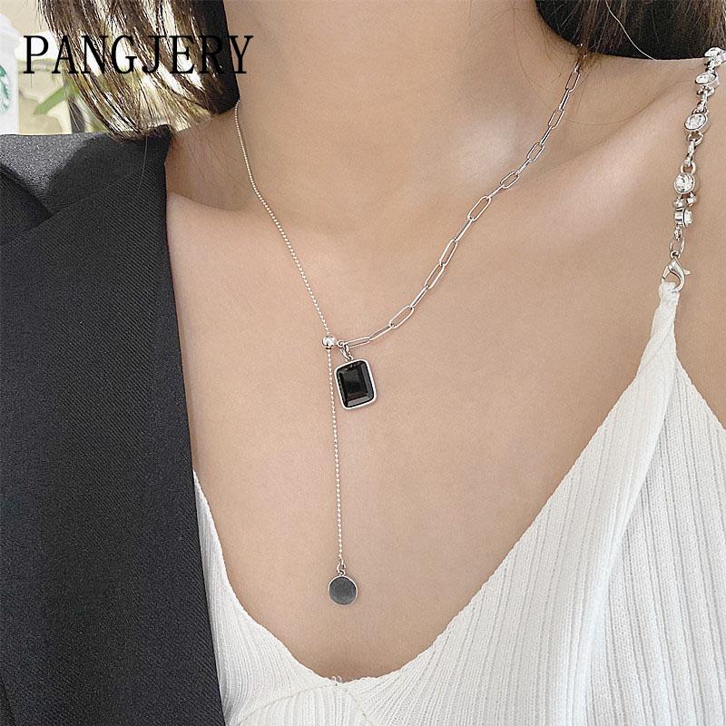 Chains PANGJERY 925 Sterling Silver Square Card Necklaces For Women Trendy Design Vintage Exquisite Temperament Birthday Jewelry Gifts
Chains PANGJERY 925 Sterling Silver Square Card Necklaces For Women Trendy Design Vintage Exquisite Temperament Birthday Jewelry Gifts