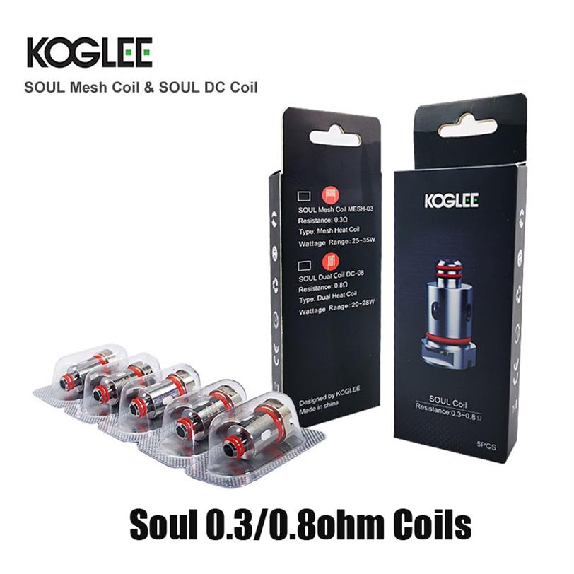 100% Original KOGLEE Soul Coil Head Mesh 0.3Ohm DC 0.8Ohm Replacement Dual Coils for RPM 2 RPM2 Vape Tank Vapor Pod Pen Kit Authentica22
100% Original KOGLEE Soul Coil Head Mesh 0.3Ohm DC 0.8Ohm Replacement Dual Coils for RPM 2 RPM2 Vape Tank Vapor Pod Pen Kit Authentica22