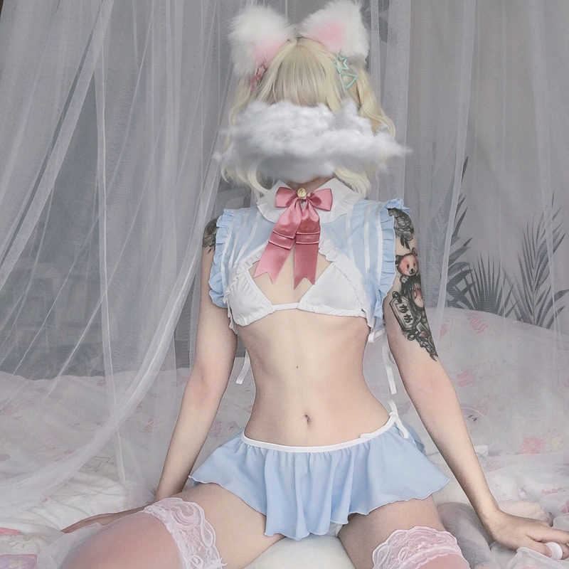 Lolita Bikini Sexy Erotic Lingerie School Girl Cos Sailor Moon Cosplay Costumes Bunny Women Maid Outfit Kawaii Mini Skirt, Blue
Lolita Bikini Sexy Erotic Lingerie School Girl Cos Sailor Moon Cosplay Costumes Bunny Women Maid Outfit Kawaii Mini Skirt, Blue