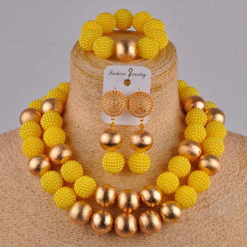 Earrings & Necklace African Yellow Jewelry Set Simulated Pearl Beads Nigerian Wedding Sets For Women FZZ39, Silver
Earrings & Necklace African Yellow Jewelry Set Simulated Pearl Beads Nigerian Wedding Sets For Women FZZ39, Silver