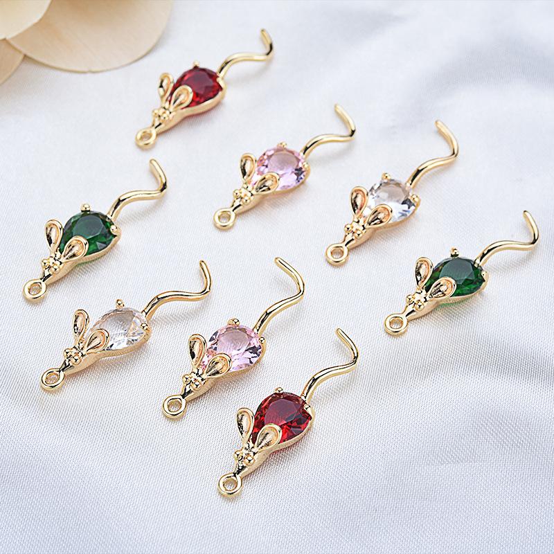 Charms 4PCS 28*7MM 24K Gold Color Plated With Zircon Mouse Pendants High Quality DIY Jewelry Making Findings Accessories, Bronze;silver
Charms 4PCS 28*7MM 24K Gold Color Plated With Zircon Mouse Pendants High Quality DIY Jewelry Making Findings Accessories, Bronze;silver
