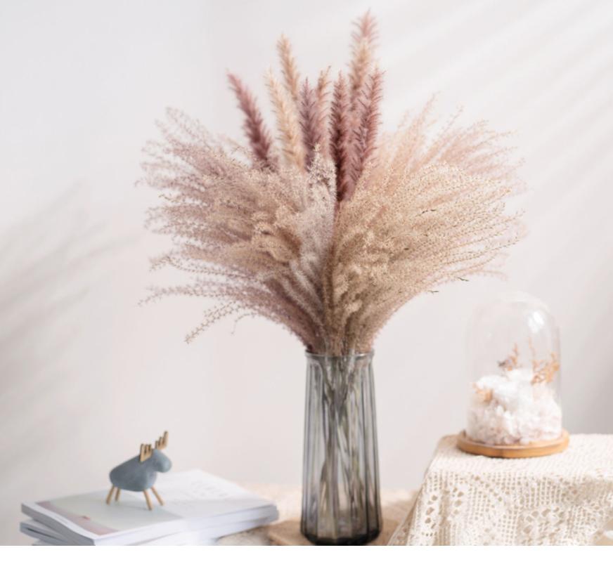 15Pcs Decoration Pampas Grass Large Real Dried Reed Flower Bouquet Home Plants Table Flores Preservadas Natura Decorative Flowers & Wreaths