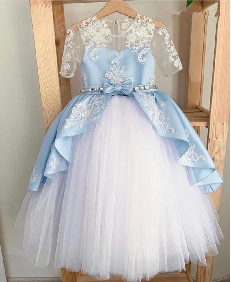 Girl's Dresses Blue Ruffles Ball Gown Flower Girl 2021 Appliques Crystal Princess Dress For Weddings Pageant Gowns Vestidos De Fiesta, Picture color
Girl's Dresses Blue Ruffles Ball Gown Flower Girl 2021 Appliques Crystal Princess Dress For Weddings Pageant Gowns Vestidos De Fiesta, Picture color
