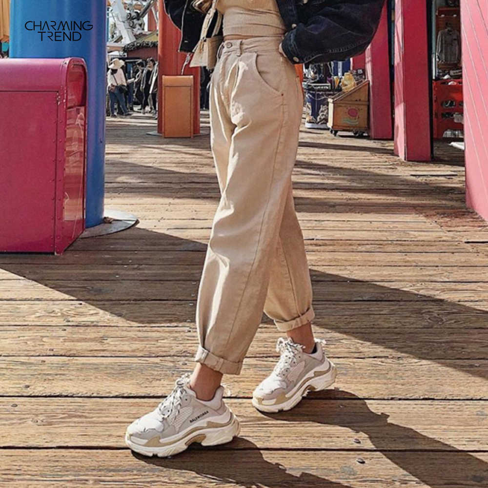 Women's Fashion Jeans High Waist For Girls All-matched Casual Cotton Denim Pants Woman 210702