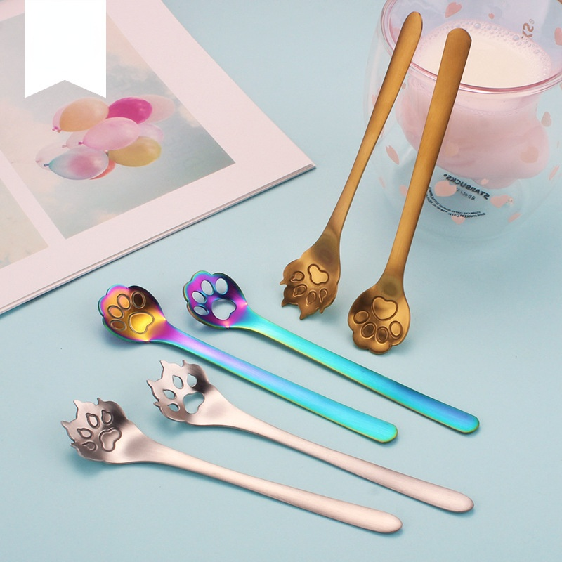 Cute Dog Paw Spoon Stainless Steel Dinnerware Cartoon Cat Claw Golden Tableware Dinner Decorations Coffee Tea Spoons
Cute Dog Paw Spoon Stainless Steel Dinnerware Cartoon Cat Claw Golden Tableware Dinner Decorations Coffee Tea Spoons