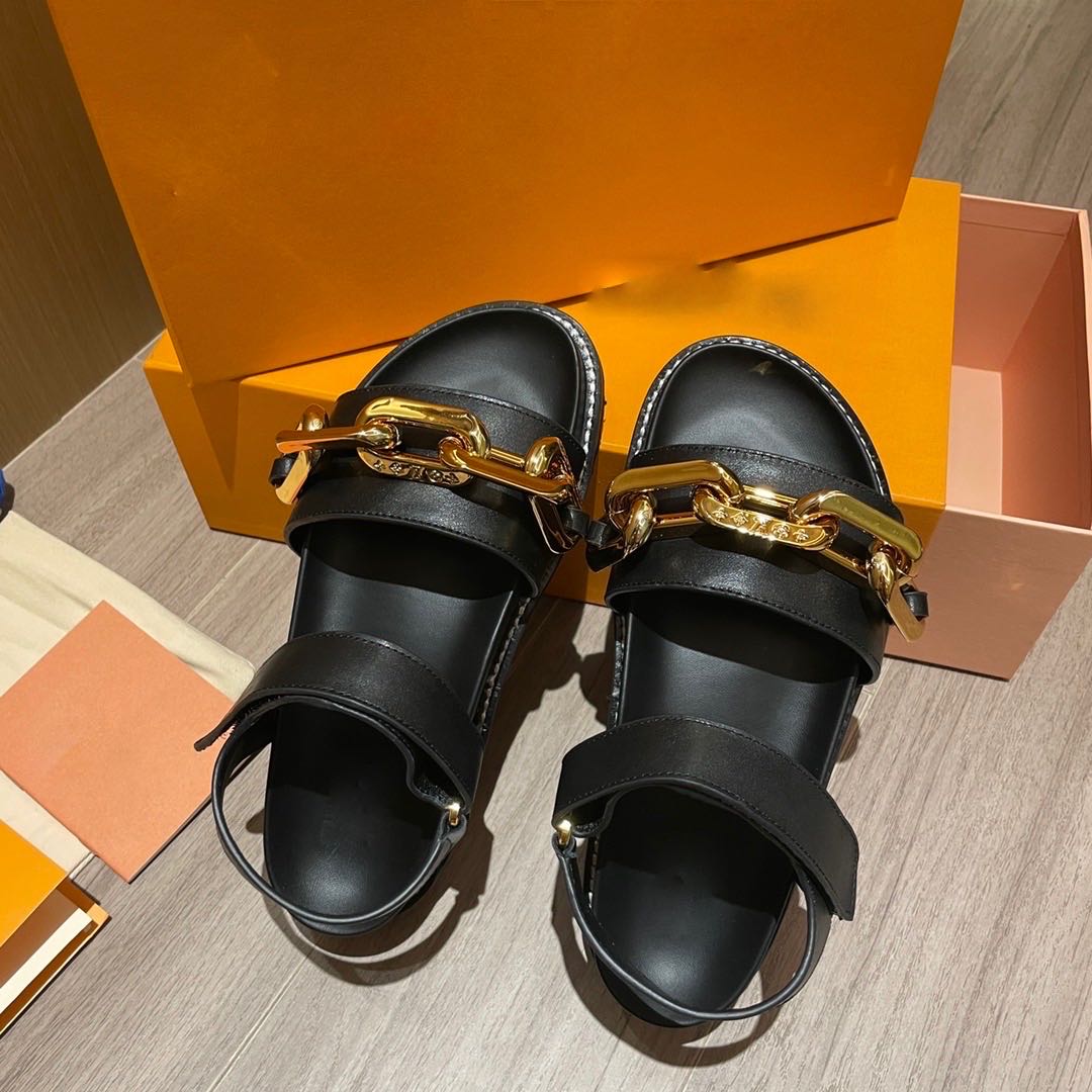 New leather gold chain printed thick bottom waterproof platform sandals luxury women designer shoes 4cm size 35 to 41 42 tradingbear, Extra carton;not shoes
New leather gold chain printed thick bottom waterproof platform sandals luxury women designer shoes 4cm size 35 to 41 42 tradingbear, Extra carton;not shoes