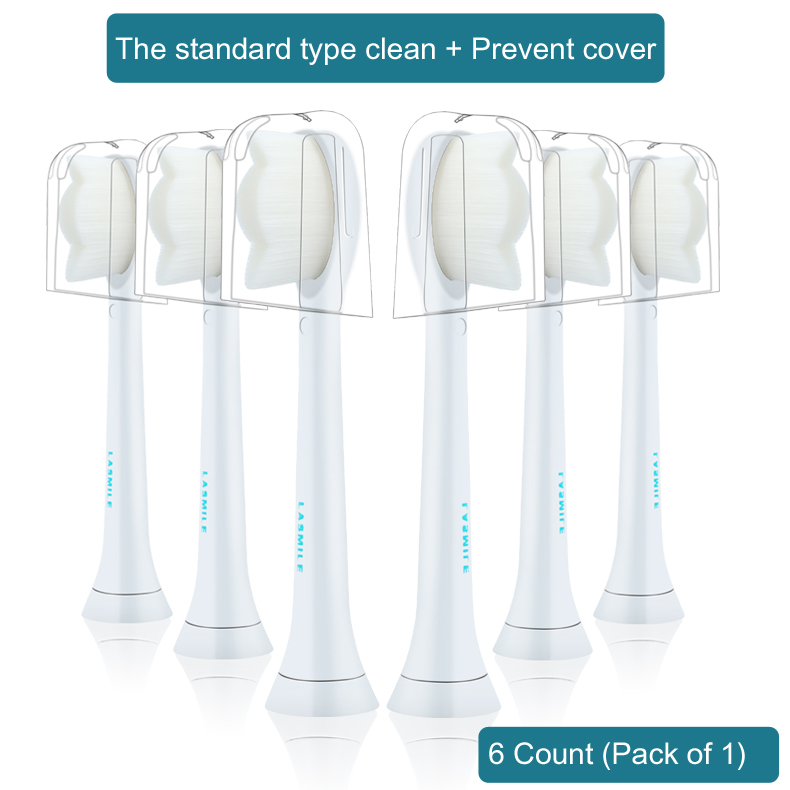 Electric Toothbrush Replacement Heads Compatible with All Philips Sonicare for Sensitive Teeth Adult 6 Packs White / Black
Electric Toothbrush Replacement Heads Compatible with All Philips Sonicare for Sensitive Teeth Adult 6 Packs White / Black