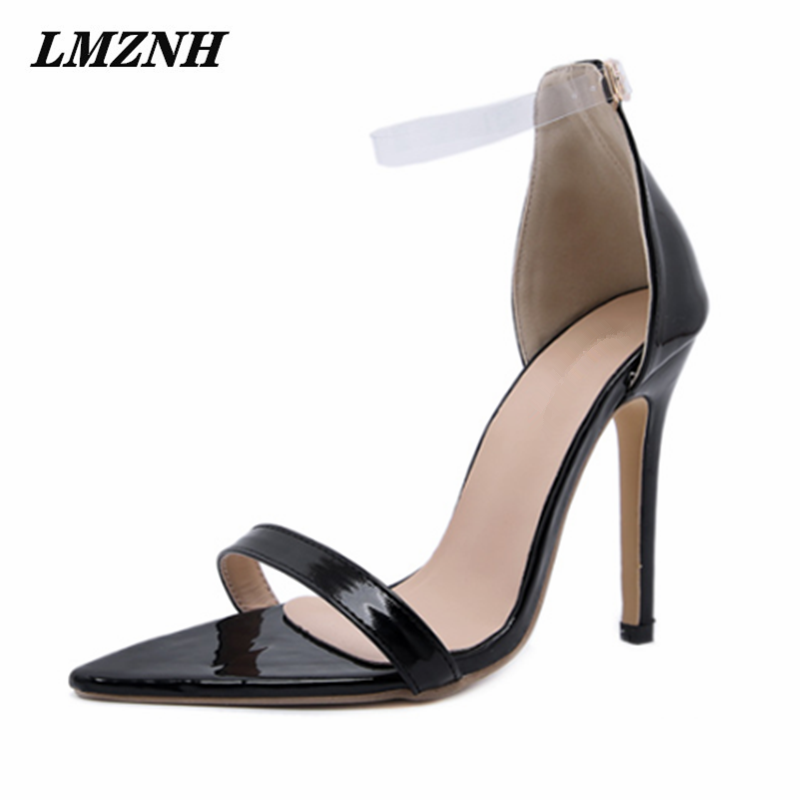 Snake-Shaped Metal Decoration Women High Heels Pointed Toe Buckle Strap Sandals 2021 Summer Fashion Stiletto Shoes, Black 
Snake-Shaped Metal Decoration Women High Heels Pointed Toe Buckle Strap Sandals 2021 Summer Fashion Stiletto Shoes, Black