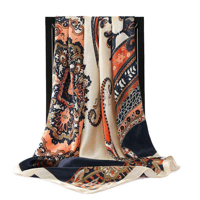 2021 New 90X90 Square Silk Scarves Lady Dustproof Handkerchief Scarf Korean Popular Print Shawls Summer Beach Sunscreen kerchief Y1108
2021 New 90X90 Square Silk Scarves Lady Dustproof Handkerchief Scarf Korean Popular Print Shawls Summer Beach Sunscreen kerchief Y1108