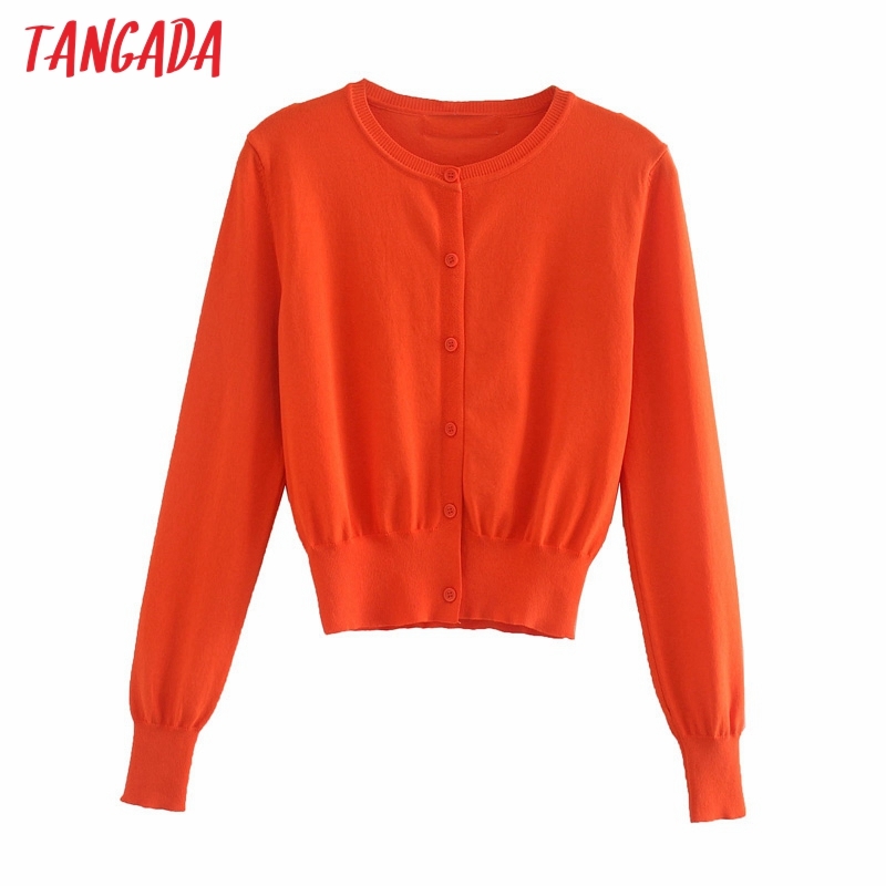 Women Elegant Basic OL Vintage Jumper Lady Fashion Knitted Cardigan 3N14 210416