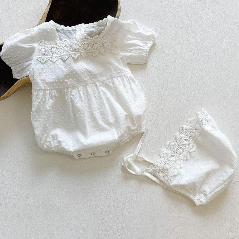 Rompers Korean Style Summer Baby Girls Clothes Solid Embroidery Cotton Infant Jumpsuit Toddler Girl Romper+Hat, K2149 white
Rompers Korean Style Summer Baby Girls Clothes Solid Embroidery Cotton Infant Jumpsuit Toddler Girl Romper+Hat, K2149 white