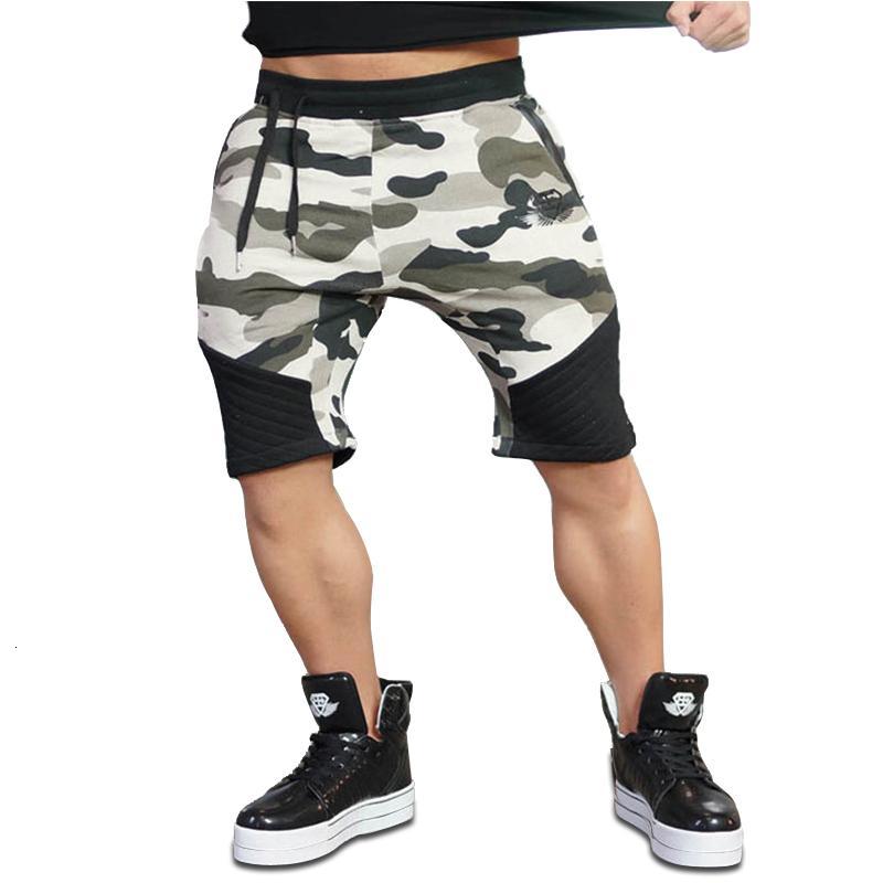Men's Shorts Gyms Body Engineers Camouflage Cotton Fitness bermuda Trainings Breathable Loose Sports PFDA