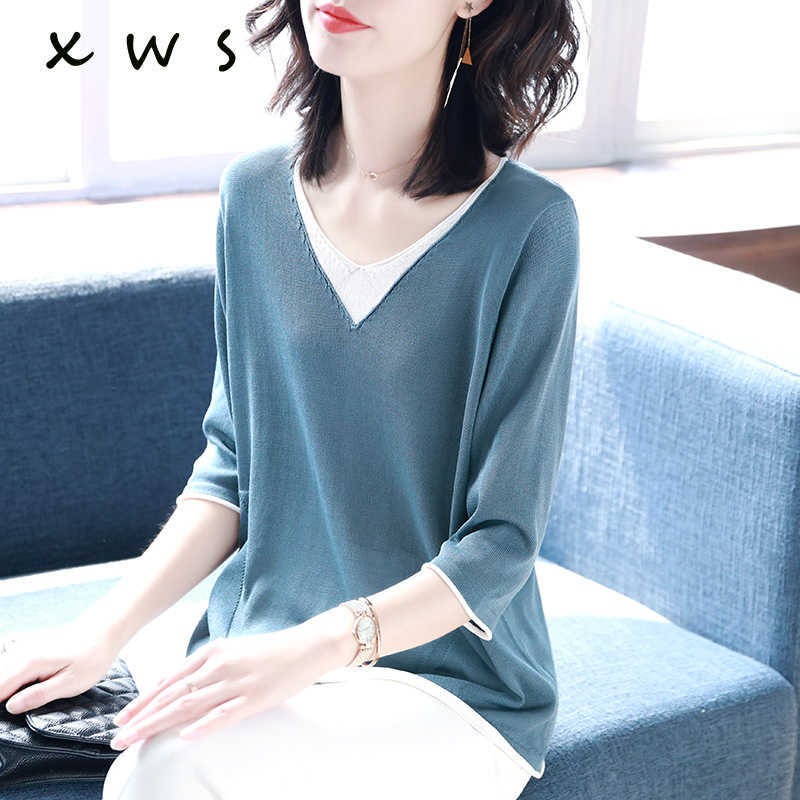 chic casual spring Autumn Winter Basic Sweater pullovers Women v-neck Knit Slim Pullover female 3/4 Sleeve warm Khaki Sweater 210604, Black
chic casual spring Autumn Winter Basic Sweater pullovers Women v-neck Knit Slim Pullover female 3/4 Sleeve warm Khaki Sweater 210604, Black