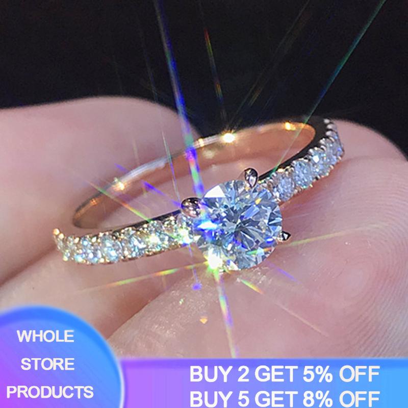 Cluster Rings Rose Gold Color CZ Diamond For Women Luxury Anillos Wedding Bizuteria Fashion Jewelry Gemstone White Topaz 925 Silver Ring, Golden;silver
Cluster Rings Rose Gold Color CZ Diamond For Women Luxury Anillos Wedding Bizuteria Fashion Jewelry Gemstone White Topaz 925 Silver Ring, Golden;silver