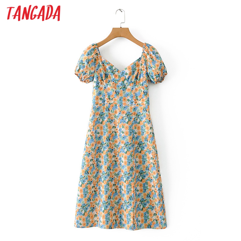 Tangada 2021 Women Print French Style Summer Dress Puff Short Sleeve Ladies Midi Dress Vestidos 2M126, Yellow
Tangada 2021 Women Print French Style Summer Dress Puff Short Sleeve Ladies Midi Dress Vestidos 2M126, Yellow