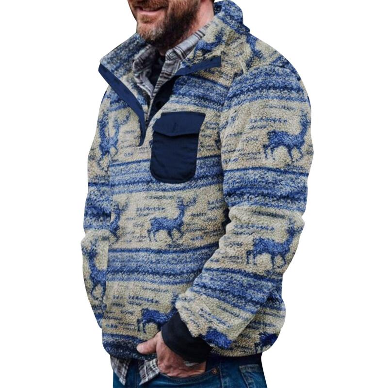 Men's Hoodies & Sweatshirts Winter Fleece Pullover Sweatshirt Jackets Button Collar Warm Sweater Coat Printed, Black
Men's Hoodies & Sweatshirts Winter Fleece Pullover Sweatshirt Jackets Button Collar Warm Sweater Coat Printed, Black