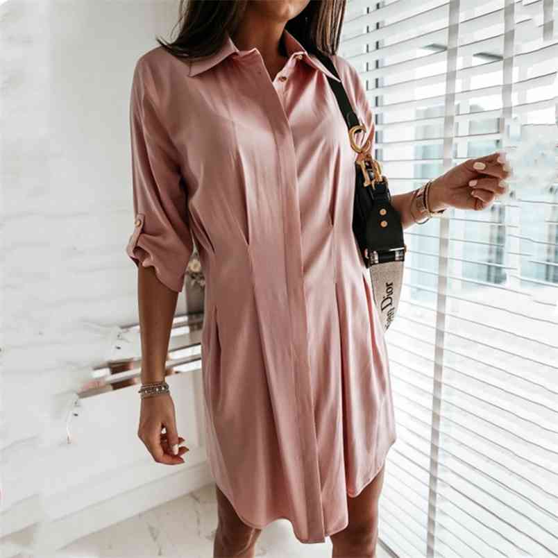 Summer Solid Pull Sleeve Irregular Button Ladies Shirt Dress Female High Waist Vintage Casual Dresses Lady Kobieta Sukienka 210517, Khaki
Summer Solid Pull Sleeve Irregular Button Ladies Shirt Dress Female High Waist Vintage Casual Dresses Lady Kobieta Sukienka 210517, Khaki