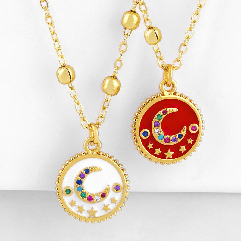 Pendant Necklaces Gold Sun And Moon For Women Crystal Star Coin Stone CZ Zirconia Enamel Rainbow Jewelry Nke-p92
Pendant Necklaces Gold Sun And Moon For Women Crystal Star Coin Stone CZ Zirconia Enamel Rainbow Jewelry Nke-p92