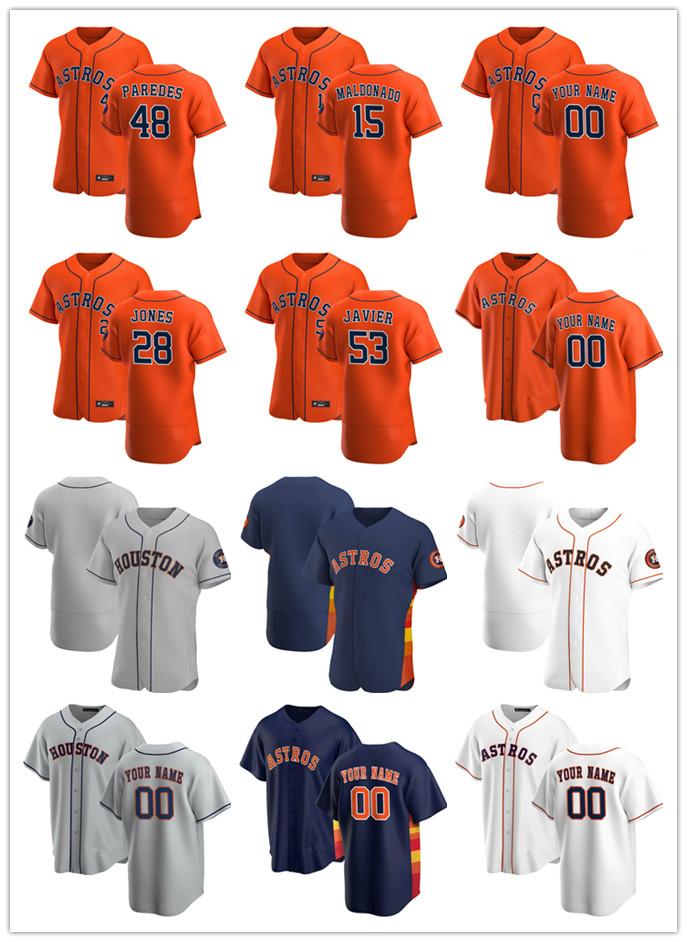 Custom Jersey Mens HoustonAstros53 Cristian Javier 28 Taylor Jones 15 Martin Maldonado 48 Enoli Paredes Baseball Jerseys, Color
Custom Jersey Mens HoustonAstros53 Cristian Javier 28 Taylor Jones 15 Martin Maldonado 48 Enoli Paredes Baseball Jerseys, Color