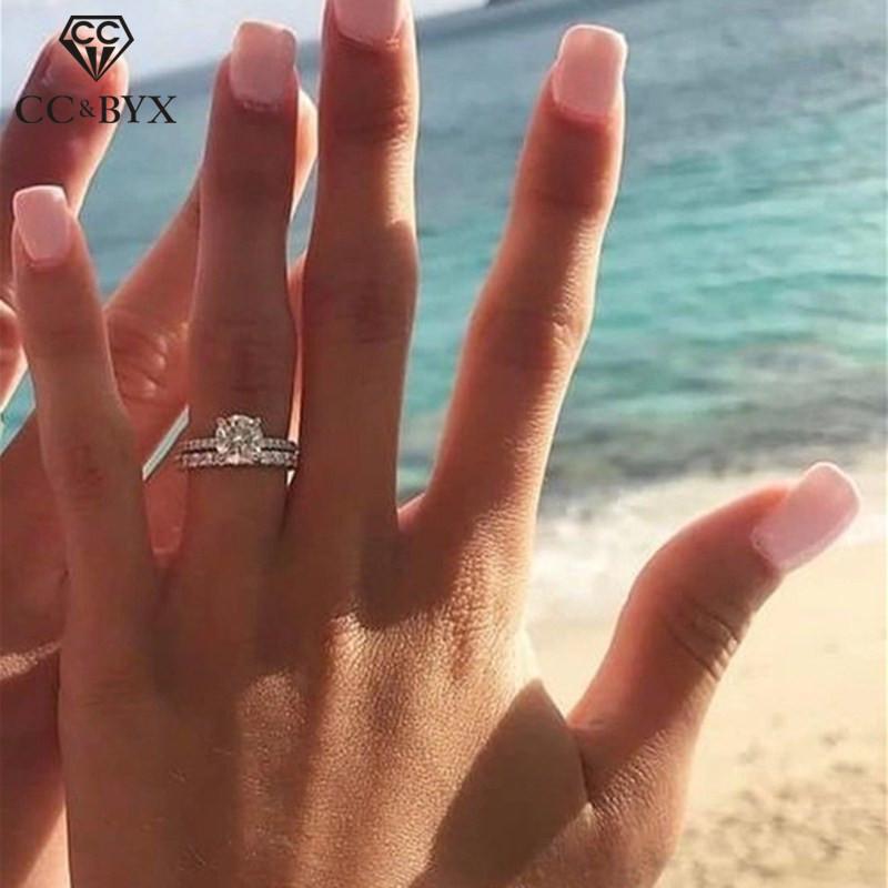 Cluster Rings Couple For Women Bridal Wedding Engagement Ring Cubic Zirconia Sets Jewelry Trendy Accessories Bague 2391, Golden;silver
Cluster Rings Couple For Women Bridal Wedding Engagement Ring Cubic Zirconia Sets Jewelry Trendy Accessories Bague 2391, Golden;silver