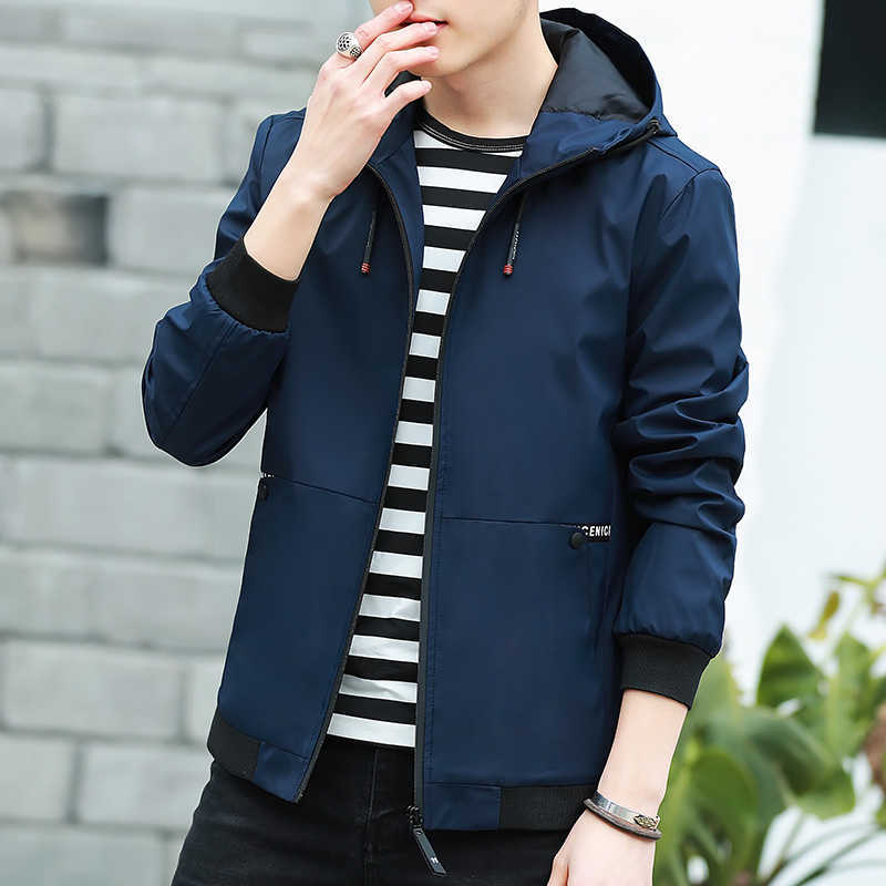 MANTLCONX Men's Windbreaker Jackets Hooded Casual Coat Spring Autumn Jacket Men Zipper Jacket Coat Outwear Male 7XL 8XL 210818