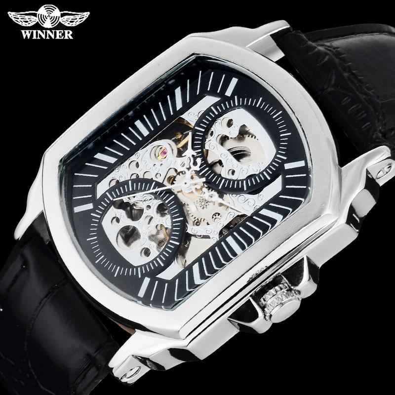 Wristwatches TWINNER Fashion Sport Men Mechanical Watches Leather Strap Casual Brand Men's Automatic Skeleton Relogio Masculino, White
Wristwatches TWINNER Fashion Sport Men Mechanical Watches Leather Strap Casual Brand Men's Automatic Skeleton Relogio Masculino, White