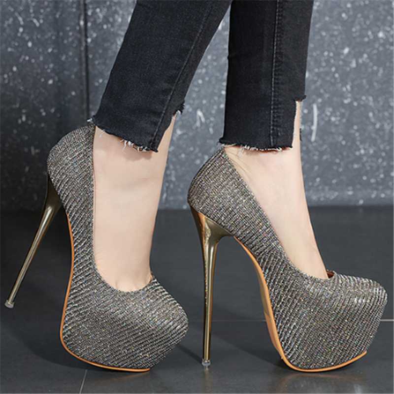Dress Shoes 2021 Waterproof Platform Ultra High Heels Shallow Mouth Woman Sexy Bling Party Super Stilettos Black Size 34-40
Dress Shoes 2021 Waterproof Platform Ultra High Heels Shallow Mouth Woman Sexy Bling Party Super Stilettos Black Size 34-40