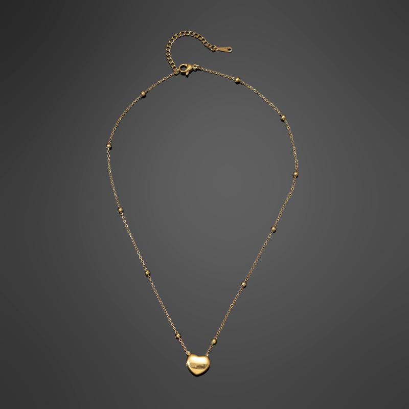 Chokers Gold Color Short Heart Necklace Stainless Steel Round Bead Chain Women Clavicle Elegant Charm Wedding Pendant Jewelry Gift
Chokers Gold Color Short Heart Necklace Stainless Steel Round Bead Chain Women Clavicle Elegant Charm Wedding Pendant Jewelry Gift