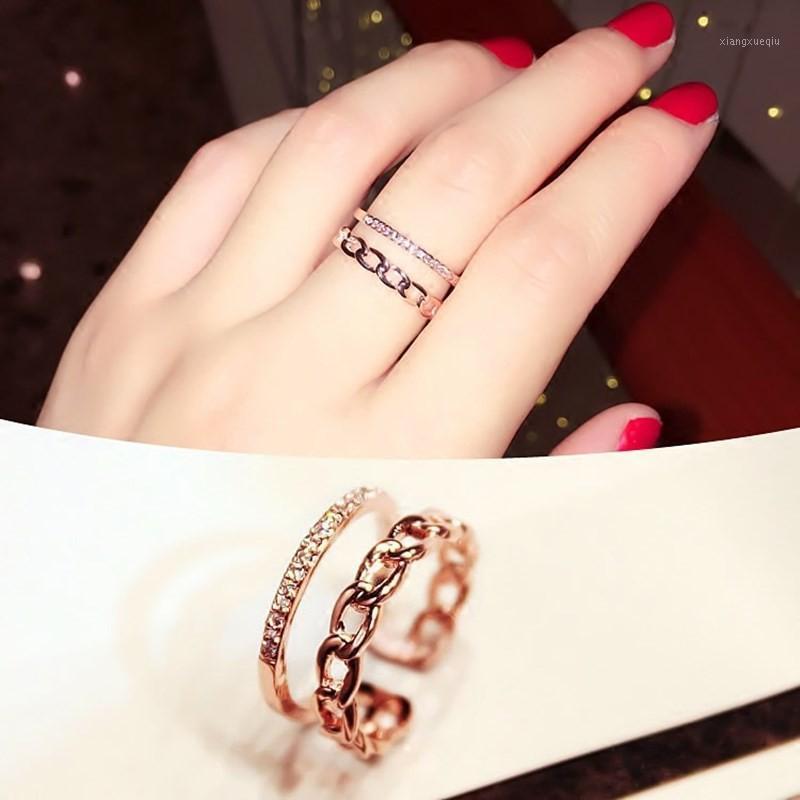 Cluster Rings Korean Double Geometric Party Opening Women Contracted Temperament Shiny Crystal Senior Adjustable 2022, Golden;silver
Cluster Rings Korean Double Geometric Party Opening Women Contracted Temperament Shiny Crystal Senior Adjustable 2022, Golden;silver