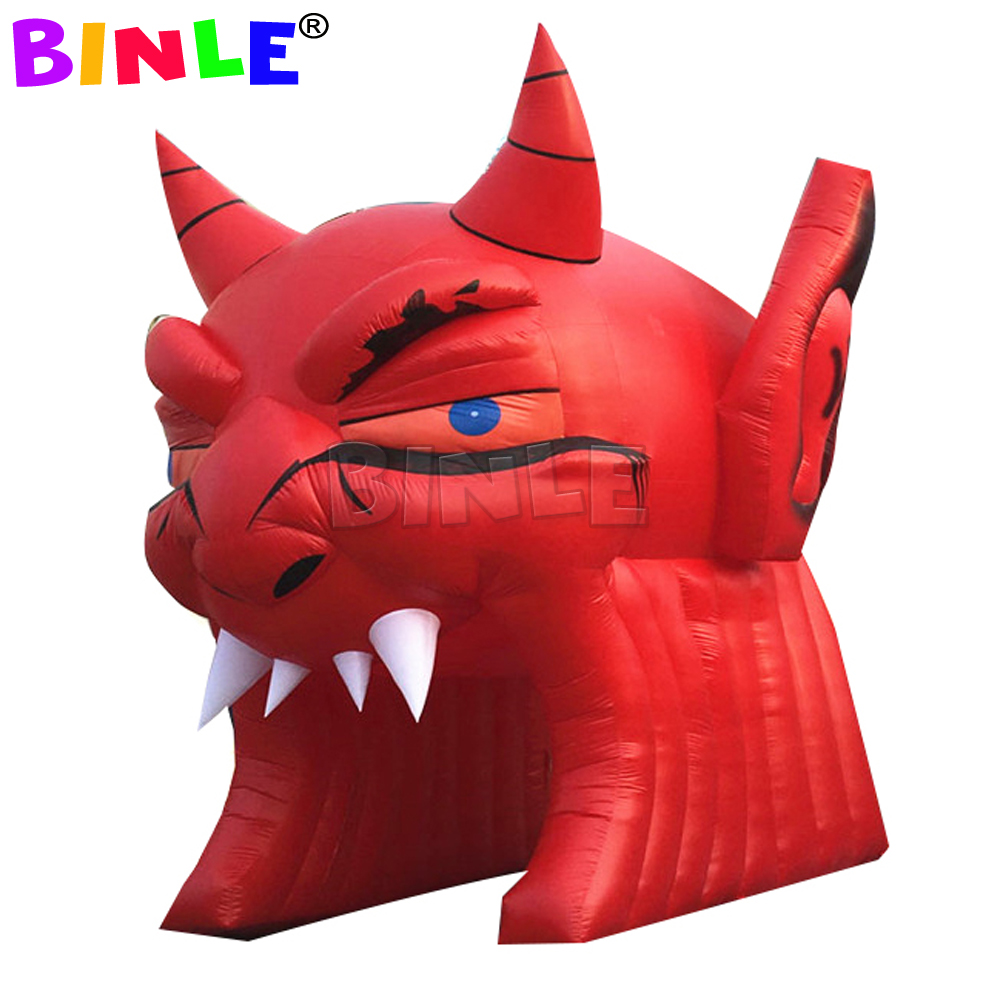 Stage Red 4.5mH Inflatable Evil Entrance Tunnel Demon Arch Tent For Outdoor Event Halloween Decoration