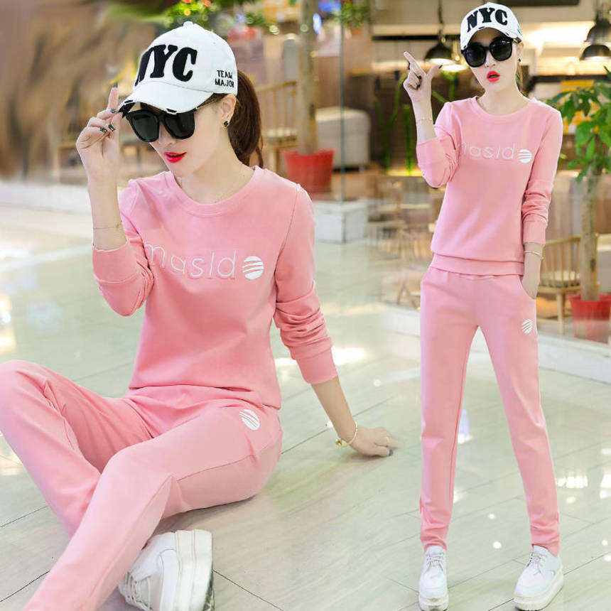 2021 autumn new sports suit women's large long sve casual wear korean sweater two piece set fashion, Gray
2021 autumn new sports suit women's large long sve casual wear korean sweater two piece set fashion, Gray