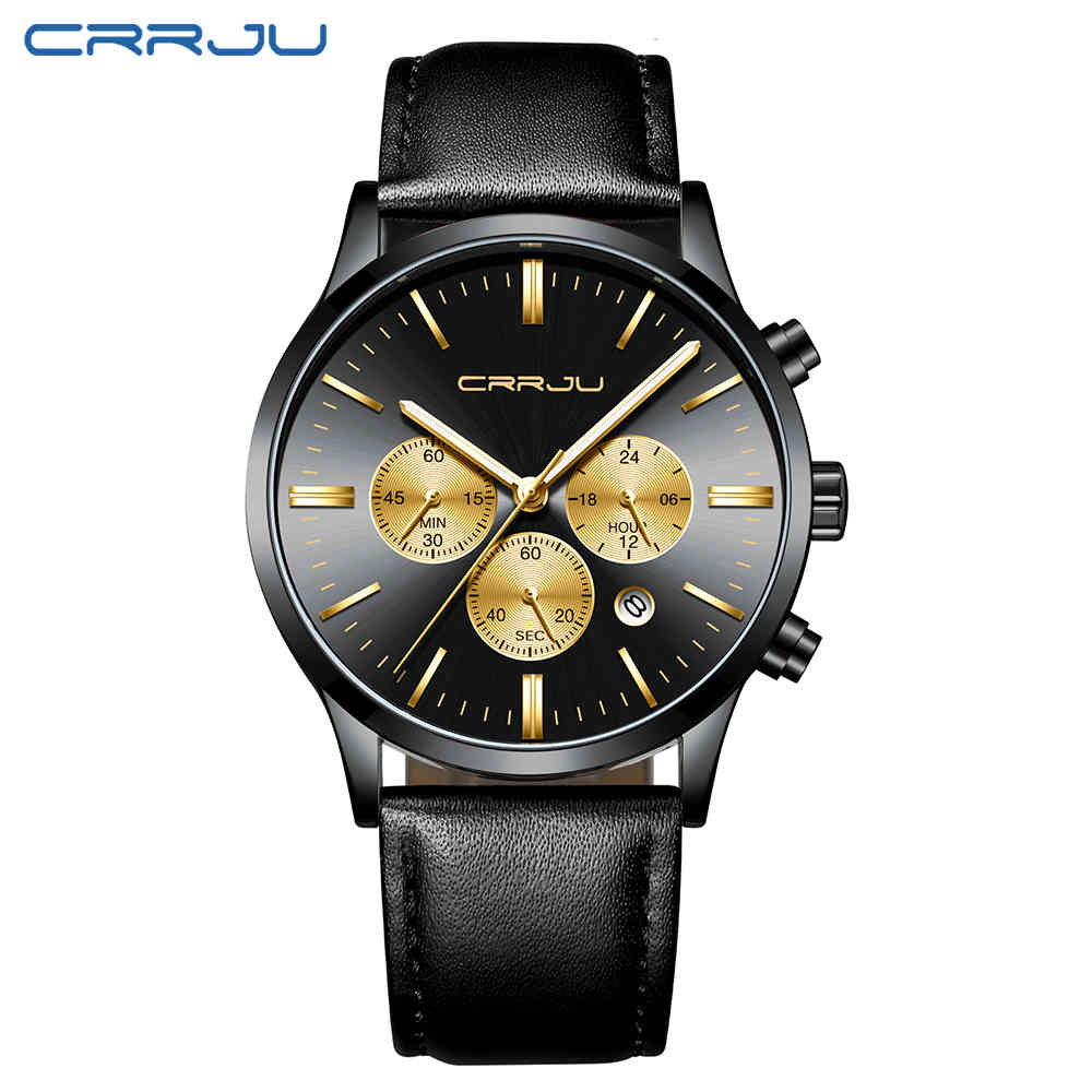 Relogio Masculino Watch Men Fashion Sport Quartz Clock Mens Chronograph Watches Top Brand Luxury Business Leather Watch 210517, Leather black gold
Relogio Masculino Watch Men Fashion Sport Quartz Clock Mens Chronograph Watches Top Brand Luxury Business Leather Watch 210517, Leather black gold