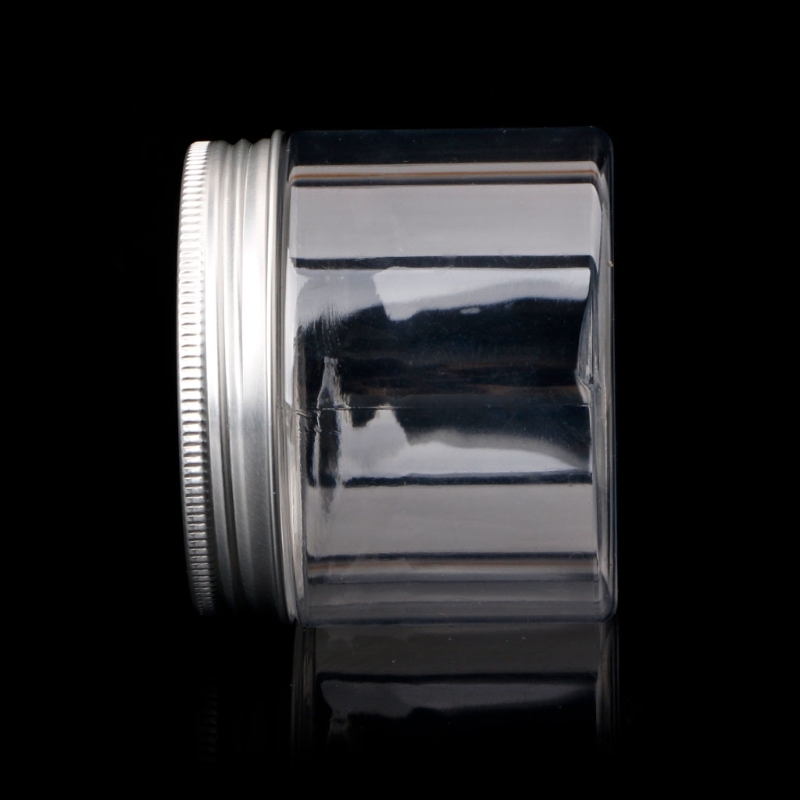 150Ml Clear Round Pet Pot With Aluminium Screw Cover Food Storage Container Sealed