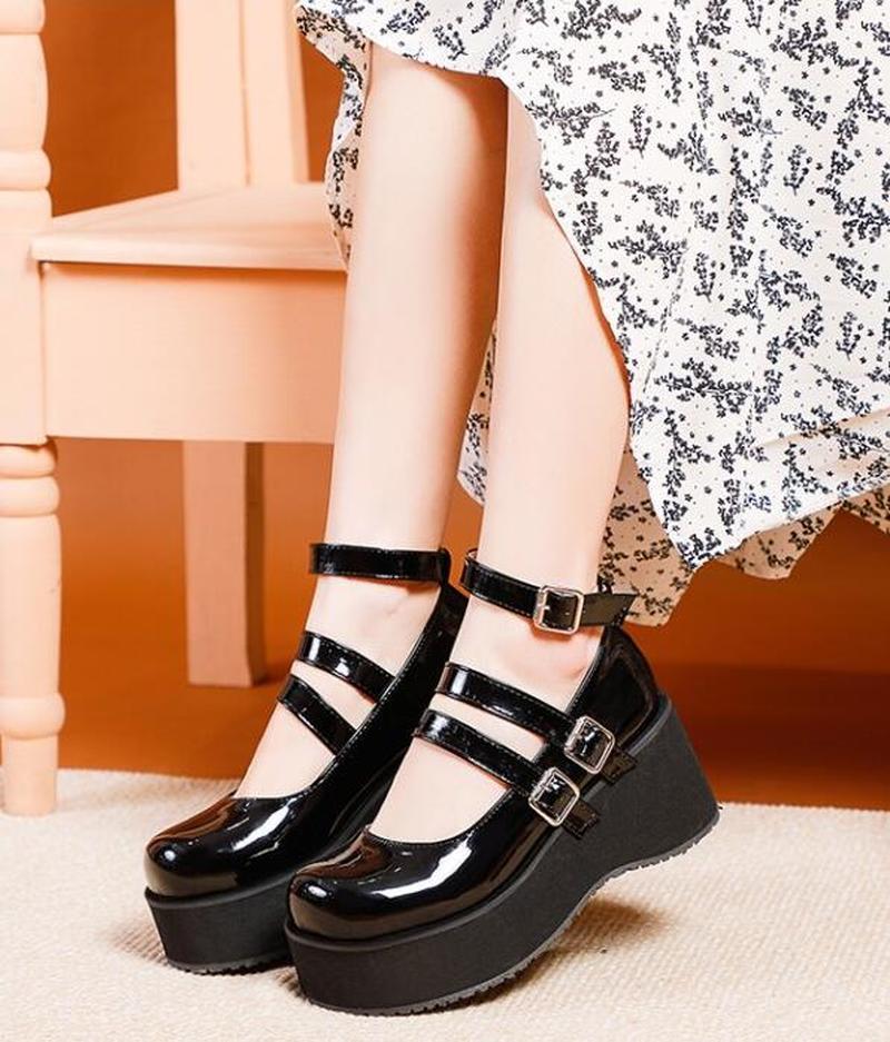 Dress Shoes Pumps Spring And Autumn Style Women's Thick Bottom Slope Heel Hasp Single Sweet High Heels 7cm Plus Size 34-48, Black
Dress Shoes Pumps Spring And Autumn Style Women's Thick Bottom Slope Heel Hasp Single Sweet High Heels 7cm Plus Size 34-48, Black