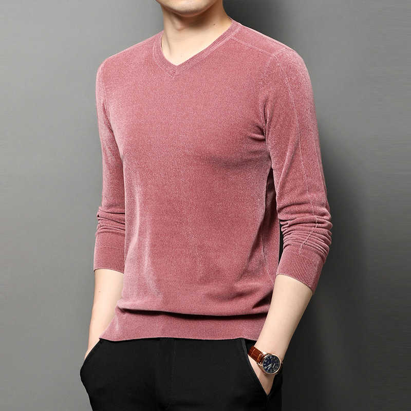 High quality Spring and Autumn sweater Men V-neck long-sleeved sweaters zde1572 211008