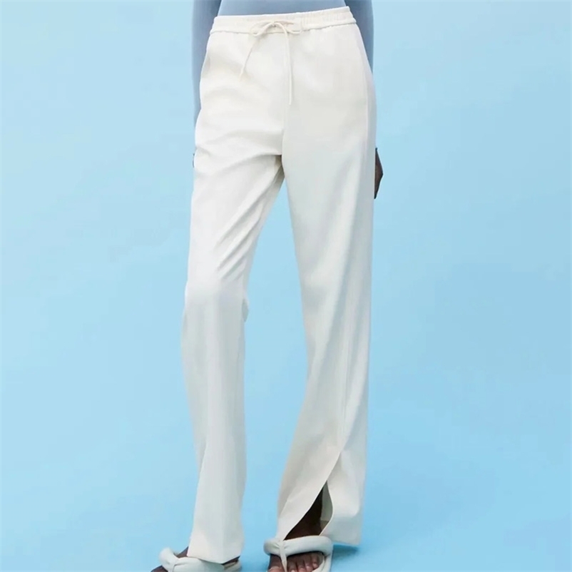 Spring Summer Women long trousers Fashion mid waist Lace-up with slit hem pants 210524, Ivory
Spring Summer Women long trousers Fashion mid waist Lace-up with slit hem pants 210524, Ivory