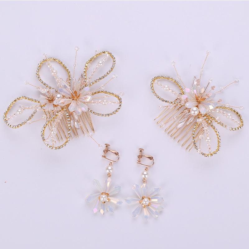Wedding Jewelry Sets Exquisite Fairy Handmade Weave Flower Hair Comb And Earring Charming Dirll Glitter Crystal Imitation Pearl Headwear, Slivery;golden
Wedding Jewelry Sets Exquisite Fairy Handmade Weave Flower Hair Comb And Earring Charming Dirll Glitter Crystal Imitation Pearl Headwear, Slivery;golden