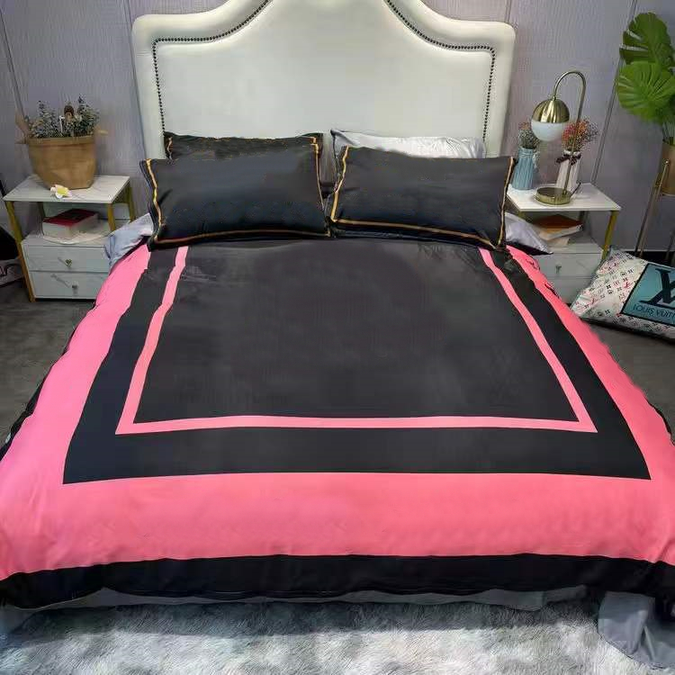 5 Sisher Luxury Bedding Set 4pcs flat Bed Sheet Brief Duvet Cover Sets Comfortable Quilt Covers Queen Size Bedclothes Linens Duvet Cover, Chocolate