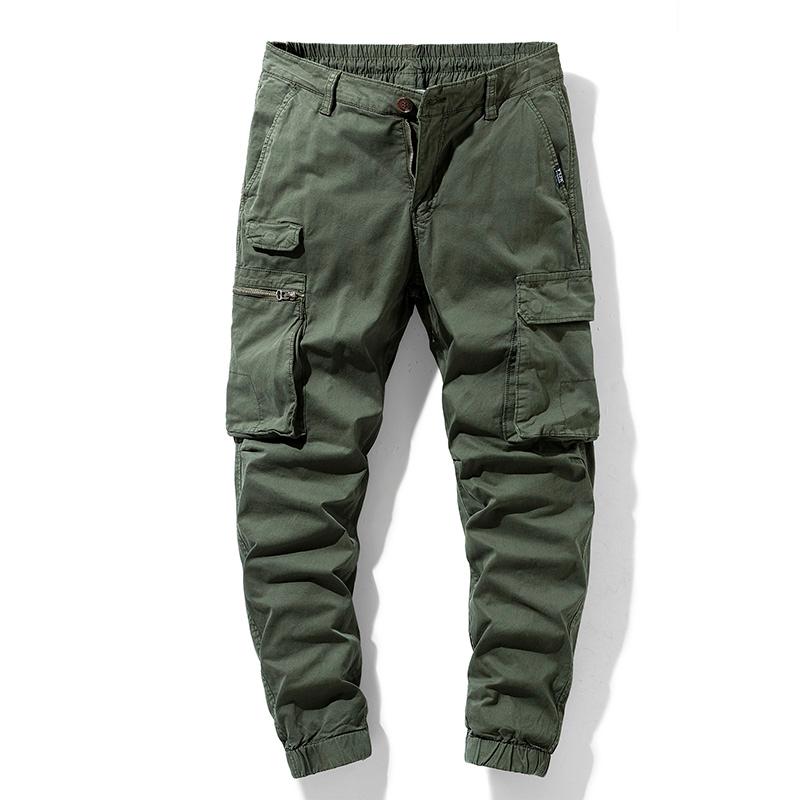 Men Cargo Pants Lightweight Army Trousers Men's Quick Dry Pure Cotton Breathable Male Casual Bottom Trouser Multi-Pockets