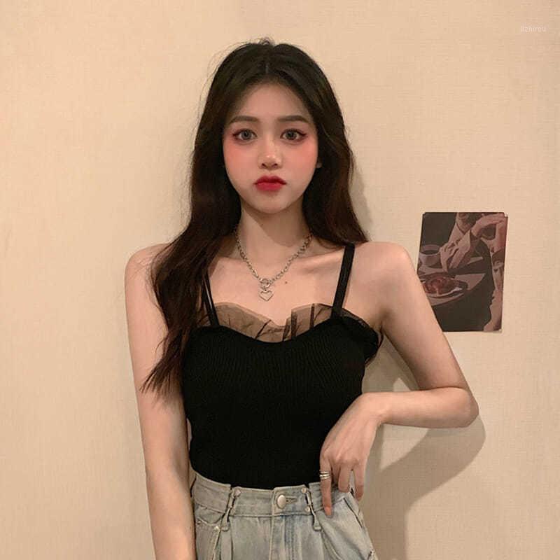 Knitted Suspender Vest For Women's Exterior Design 2021 Summer Net Red Girl Sexy Bra Top Camisoles & Tanks, H yellow 
Knitted Suspender Vest For Women's Exterior Design 2021 Summer Net Red Girl Sexy Bra Top Camisoles & Tanks, H yellow