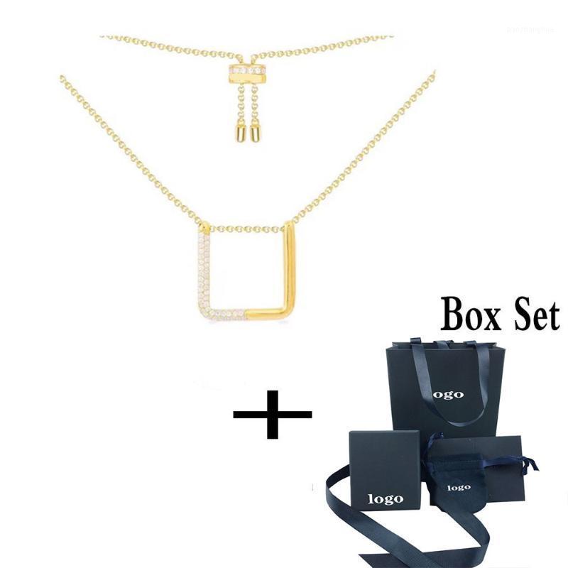 Fashion Golden Crystal Square Necklace Shiny Charming Retro Original Luxury Personality Lady Elegant Romantic Jewelry Chains, Silver
Fashion Golden Crystal Square Necklace Shiny Charming Retro Original Luxury Personality Lady Elegant Romantic Jewelry Chains, Silver