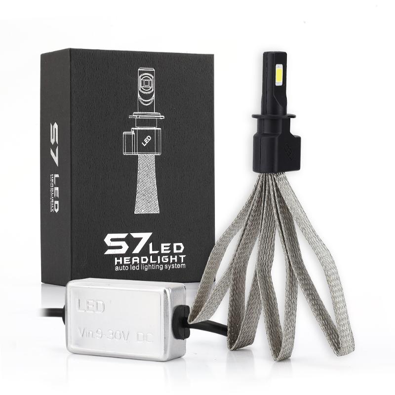 Car Headlights 2x S7 Led Headlight H1 H3 H7 H11 880 881 9005 9006 9004 9007 H4 H13 12V 60W 6000K 6400LM/Pair Lamp Auto Bulb Light IP68