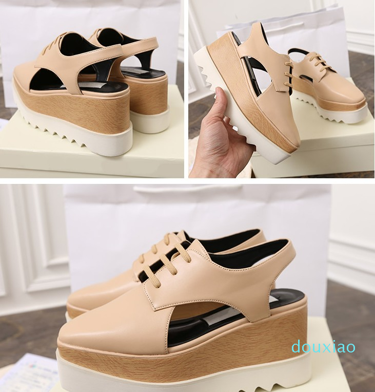 Women luxurys Boots thick bottom Fashion Star shoes Britt Wedge Lace-up Flat High Heel Stella square platform slope Shoe
Women luxurys Boots thick bottom Fashion Star shoes Britt Wedge Lace-up Flat High Heel Stella square platform slope Shoe