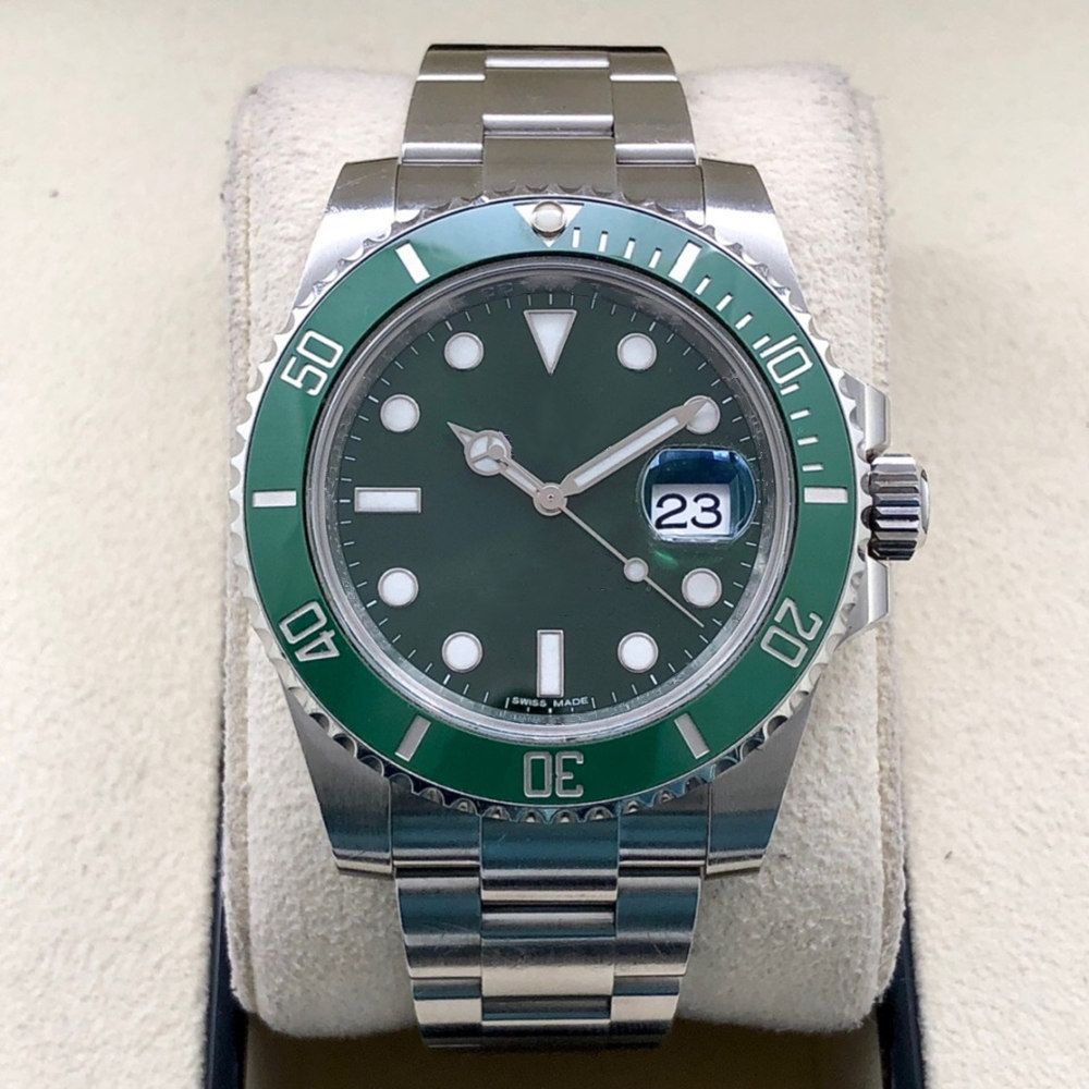 Green Bezel Black Dial Men Fashion Watch 9 Color Full Stainless Steel 2813 Automatic Mechanical Movement Glide 40mm Ceramic Sport Wristwatches
Green Bezel Black Dial Men Fashion Watch 9 Color Full Stainless Steel 2813 Automatic Mechanical Movement Glide 40mm Ceramic Sport Wristwatches